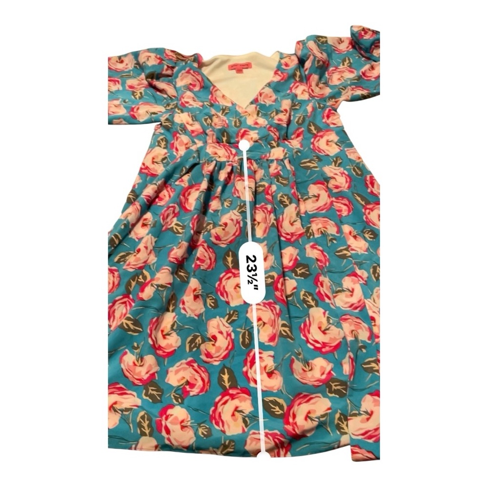 Betsey Johnson Blue Floral Fit & Flare Dress – Size 4p - Picture 11 of 13